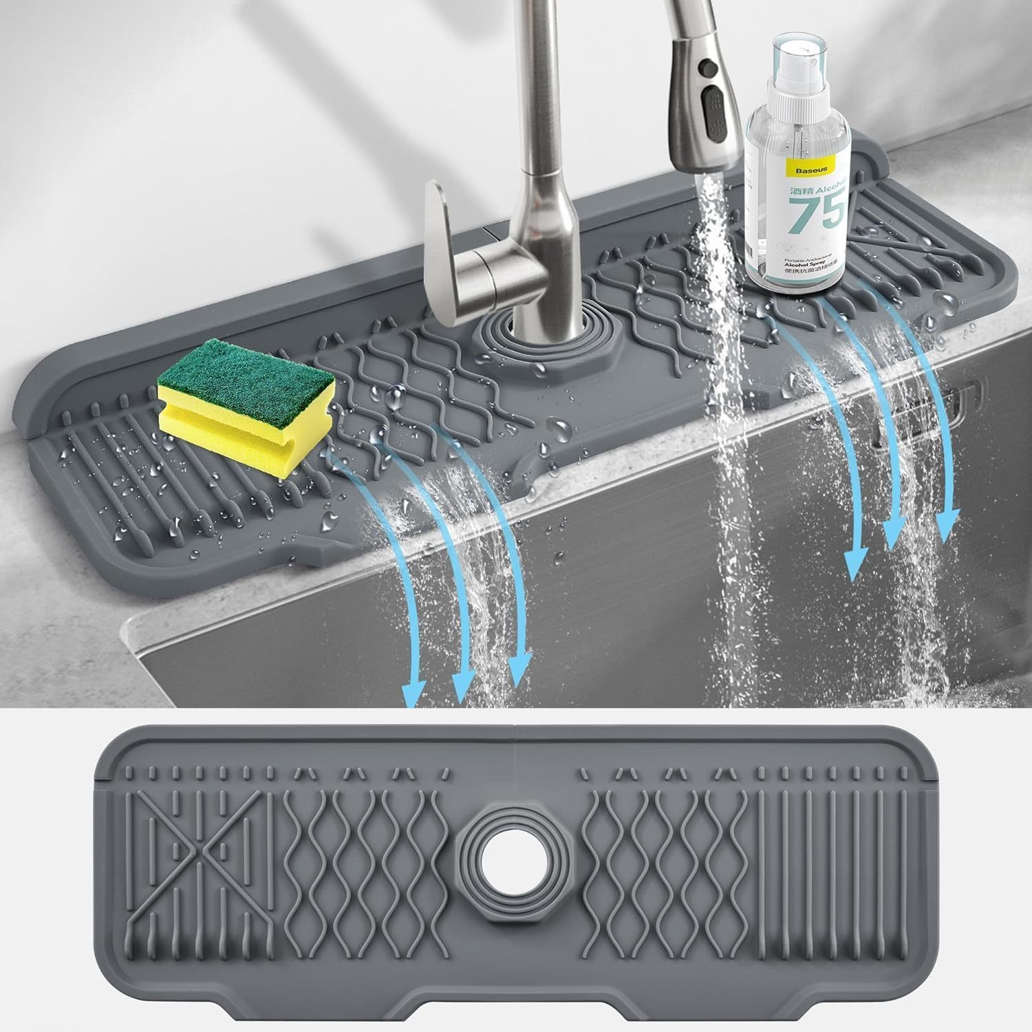 حصيرة حماية من رذاذ الصنبور من - مراجعة Silicone Tap Washer وسعره