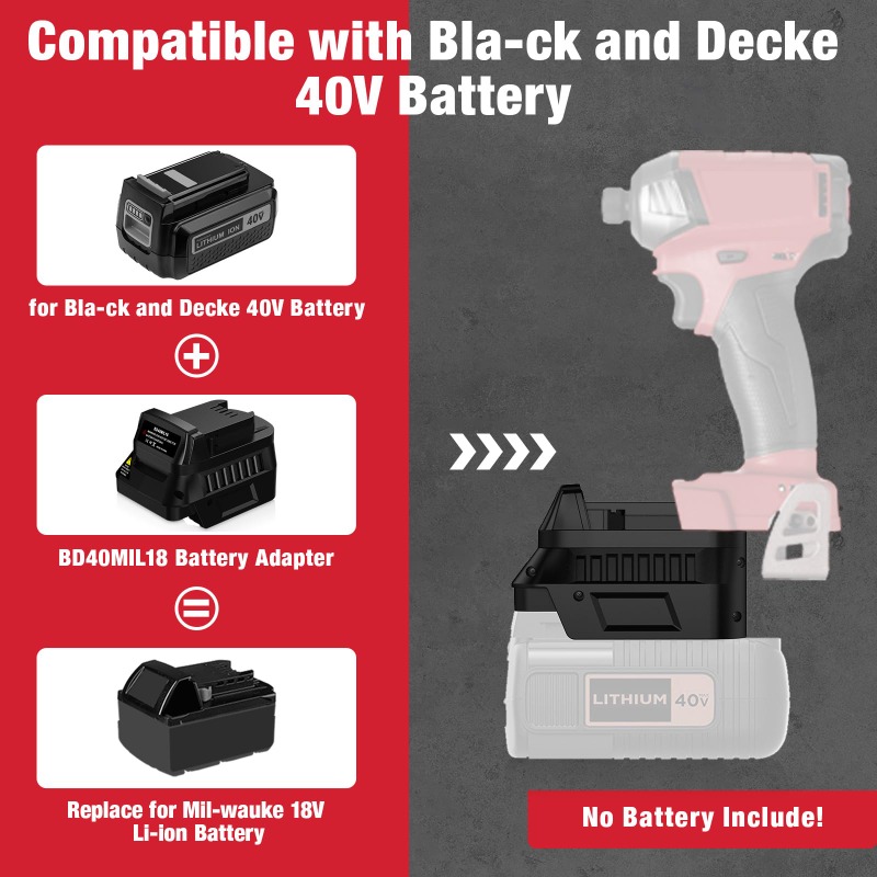 محول بطارية BD40MIL18 لأدوات ا - مراجعة Black+Decker Tool Cordless وسعره